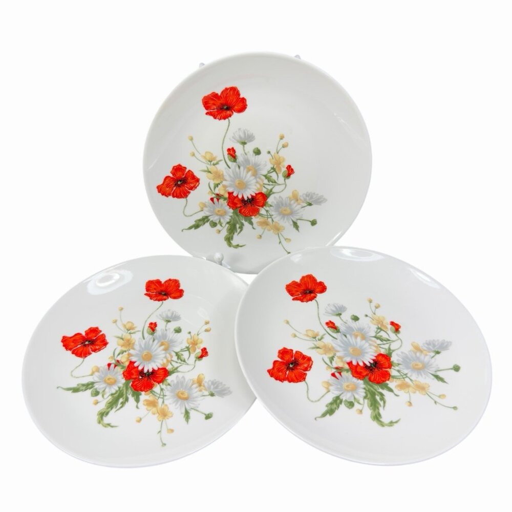 JL Menau Henneberg German Democratic Republic‎ Dish Plate 7inch Plates Set 3 VTG